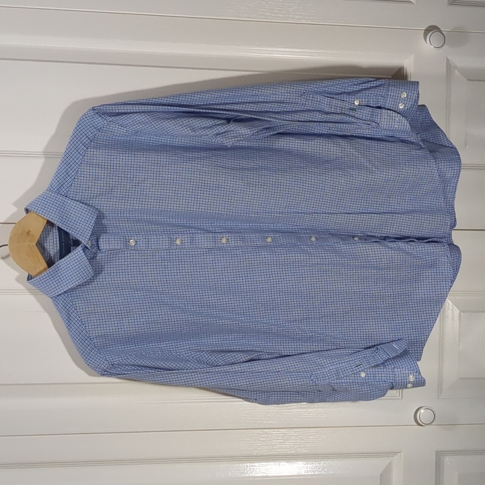 Tommy Hilfiger Dress Shirt Men's 17 Inch Neck (XL) Blue